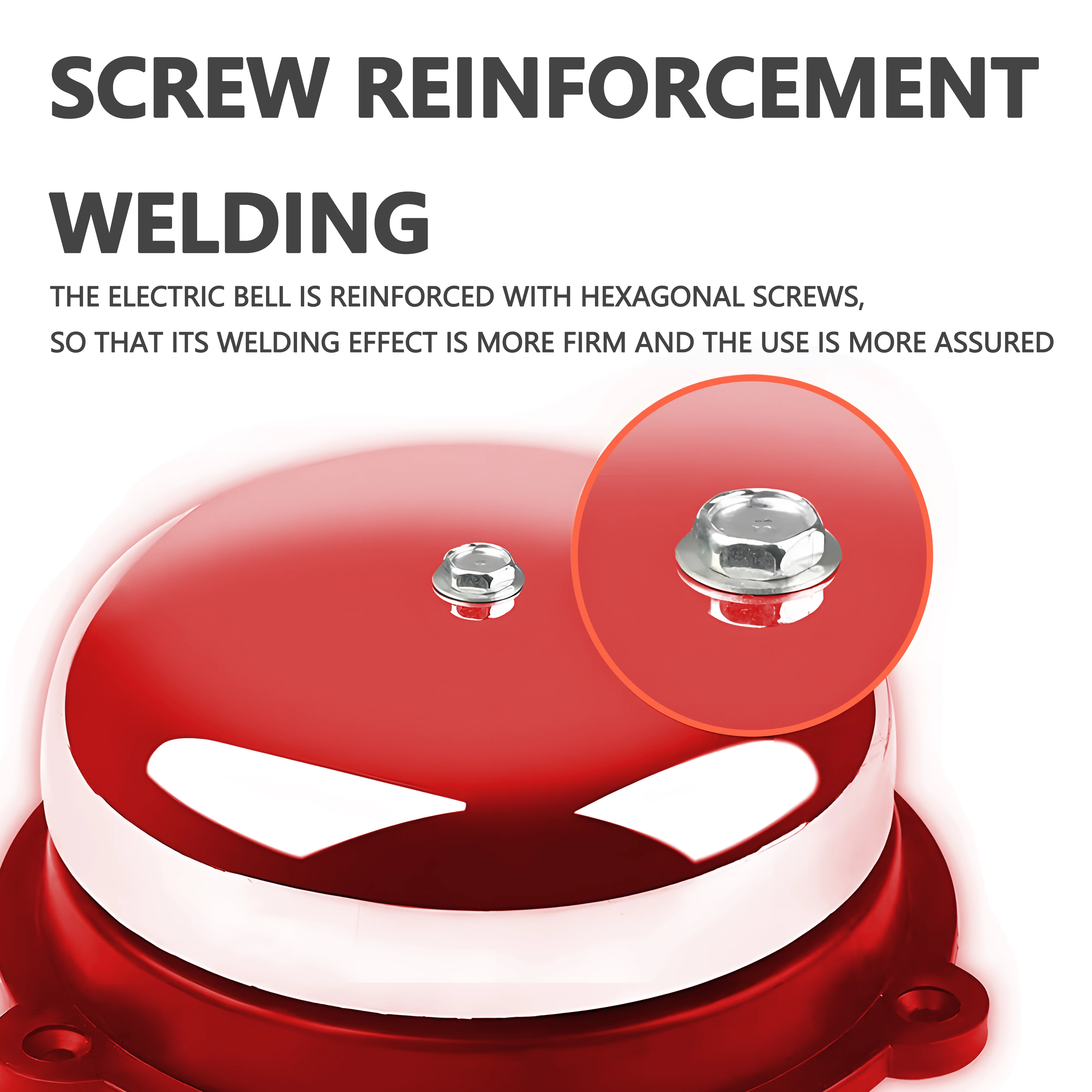 2 inch Traditional high quality red alarm bell AC110V/220V DC12V/24V call ring high decibel alarm bell factory bell