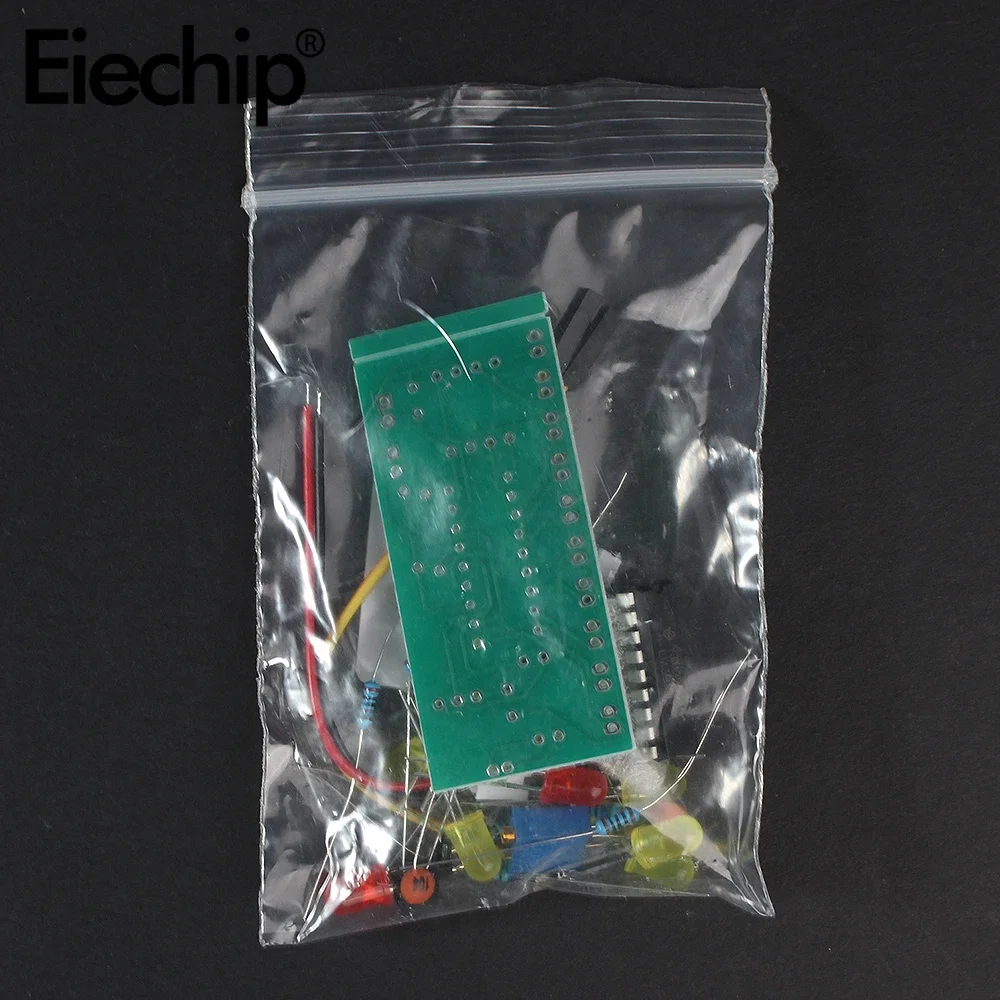 10 LED Sound Audio Spectrum Analyzer Level Indicator Kit  LM3915 DC 9V-12V DIY Electoronics Soldering Practice Set laboratory