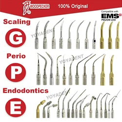 Woodpecker Dental Ultrasonic Scaler Tips Scaling Tips Endodontics Perio Root Canal Treatment P/E/G Fit EMS UDS Dentist Tools