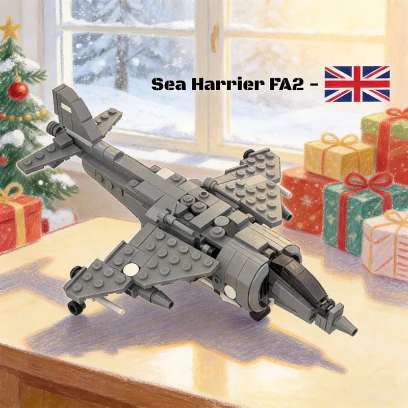 ตัวต่อ MOC Sea Harrier 265 ชิ้น ชุดสร้างโมเดล ของเล่นประกอบเอง DIY ของขวัญคริสต์มาส ไอเดียสร้างสรรค์ ตัวต่อเสริมพัฒนาการ