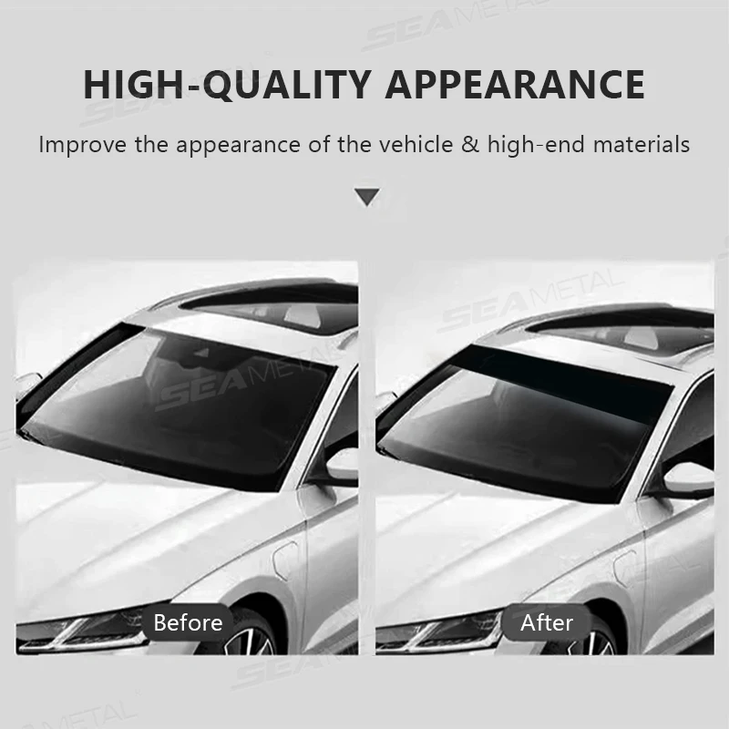 BLALION Car Sunshade Stickers Auto Front Windshield 3D Vinyl Film Rear Gear Sunshade Decorative Decals Stickers Car Accessories