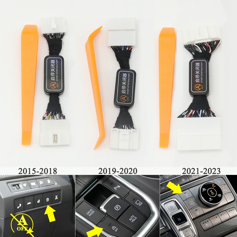For Hyundai Santafe 2015-2023 Auto Stop Start Eliminator Off Engine Closer Disable Delete Canceller Control Adapter Plug Cable