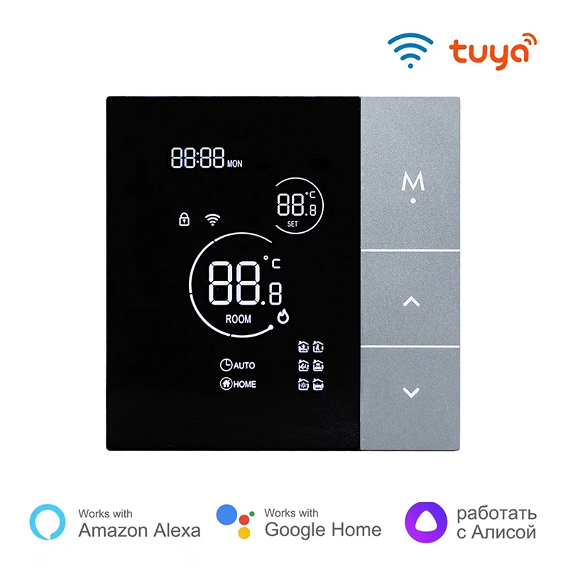 Termostato de calefacción inteligente con Wifi, pantalla táctil, Control por voz, AlexaTuya Alice, eléctrico, Control de temperatura de superficie del agua, YJ508