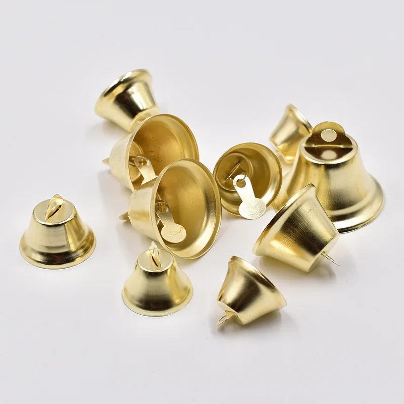 10pcs Gold Silver Christmas Gingle Bell For Party Wedding Home Xmas Tree Decoration Jewelry Finding DIY Bells Crafts