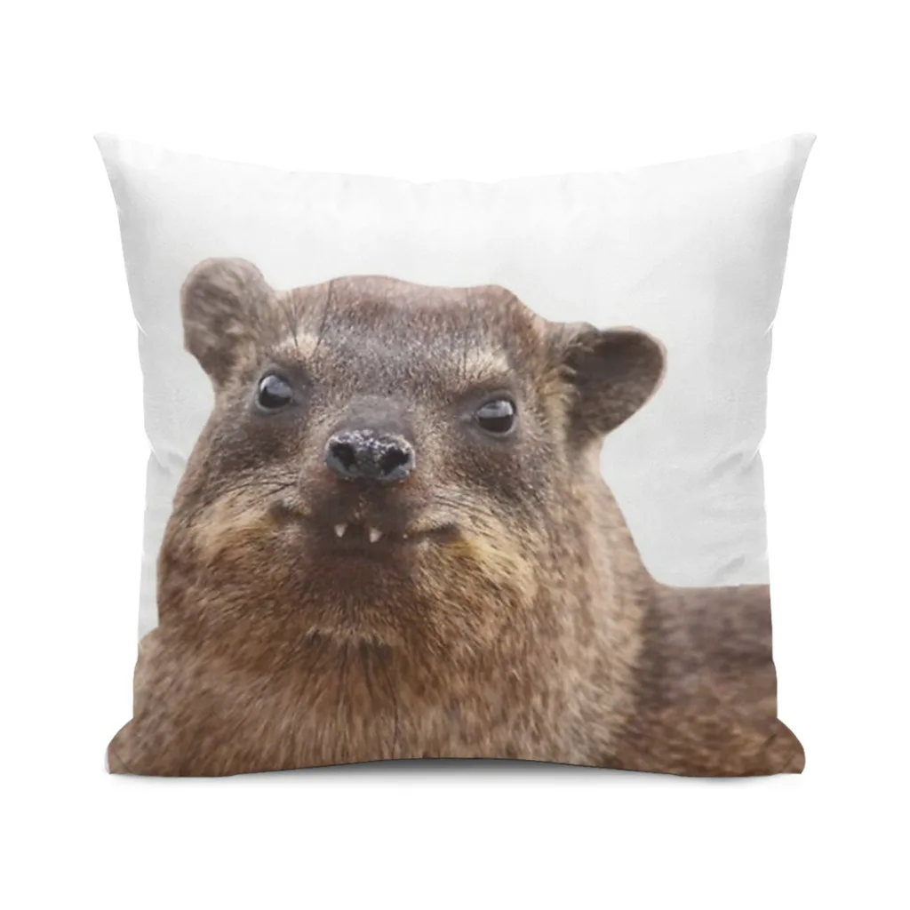 Hyrax Pillow Case SoftCushion Cover For Home Decor Easy To Clean