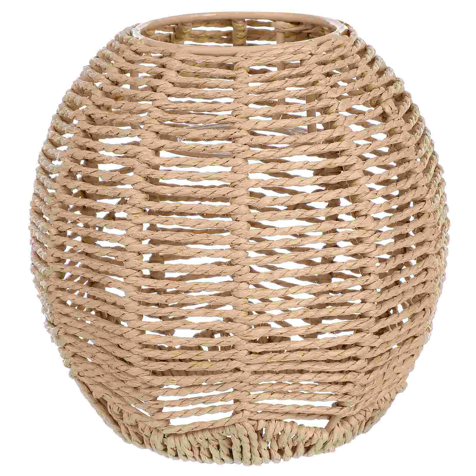 

Imitation Rattan Lampshade Hanging Screen Foot Screens for Lampshades Bulbs Pendant Light Modern Style Vintage Tulips