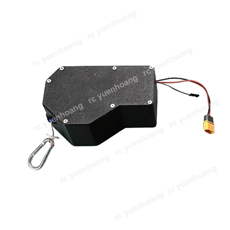 1PCS RC Plant Protection Drone Crane Winch Capstan DC 12V Voltage 5A Current PWM Control Wire Release Device with Metal Hook