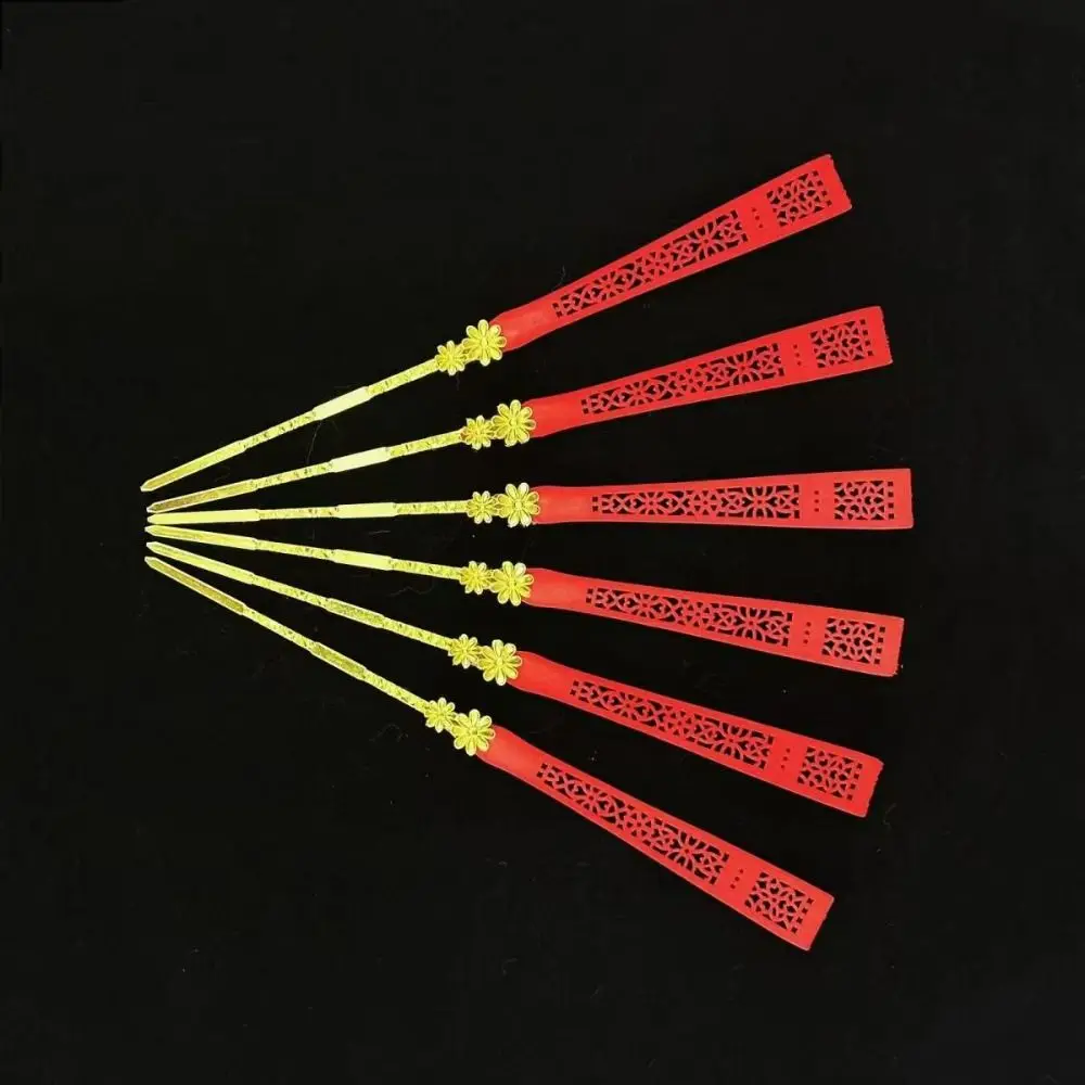 العقعق النمط الصيني خوذة ورقة قطع نمط دبوس الشعر Hanfu أغطية الرأس شيونغسام الصباح رداء السنة الجديدة غطاء الرأس النساء #3