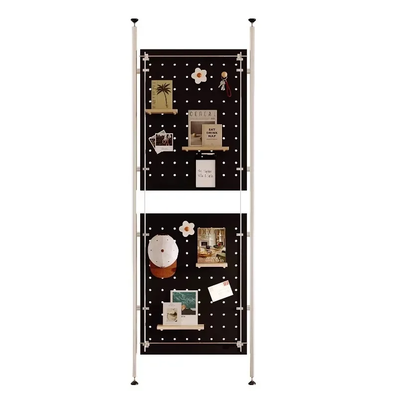 Aluminum profile hole board partition is indomitable, living room display storage pendant rack