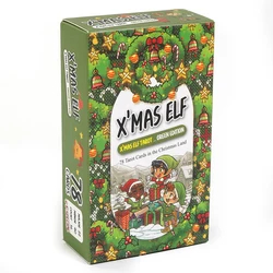 X'mas Elf Tarot Green Edition 78 piece deck of traditional tarot with Keywords Witchy Beginner Tarot Learning Tarot