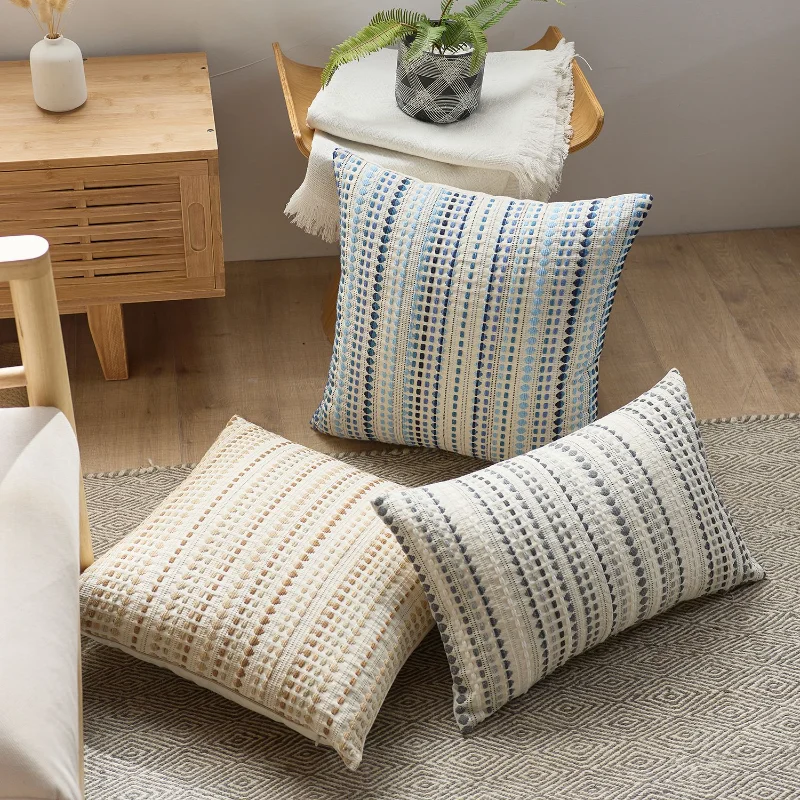 Quality 60x60cm Euro Pillow Covers Linen Bohemian Decorative Cushion Covers for Home Decor Washable Vintage Pillow Case Textile