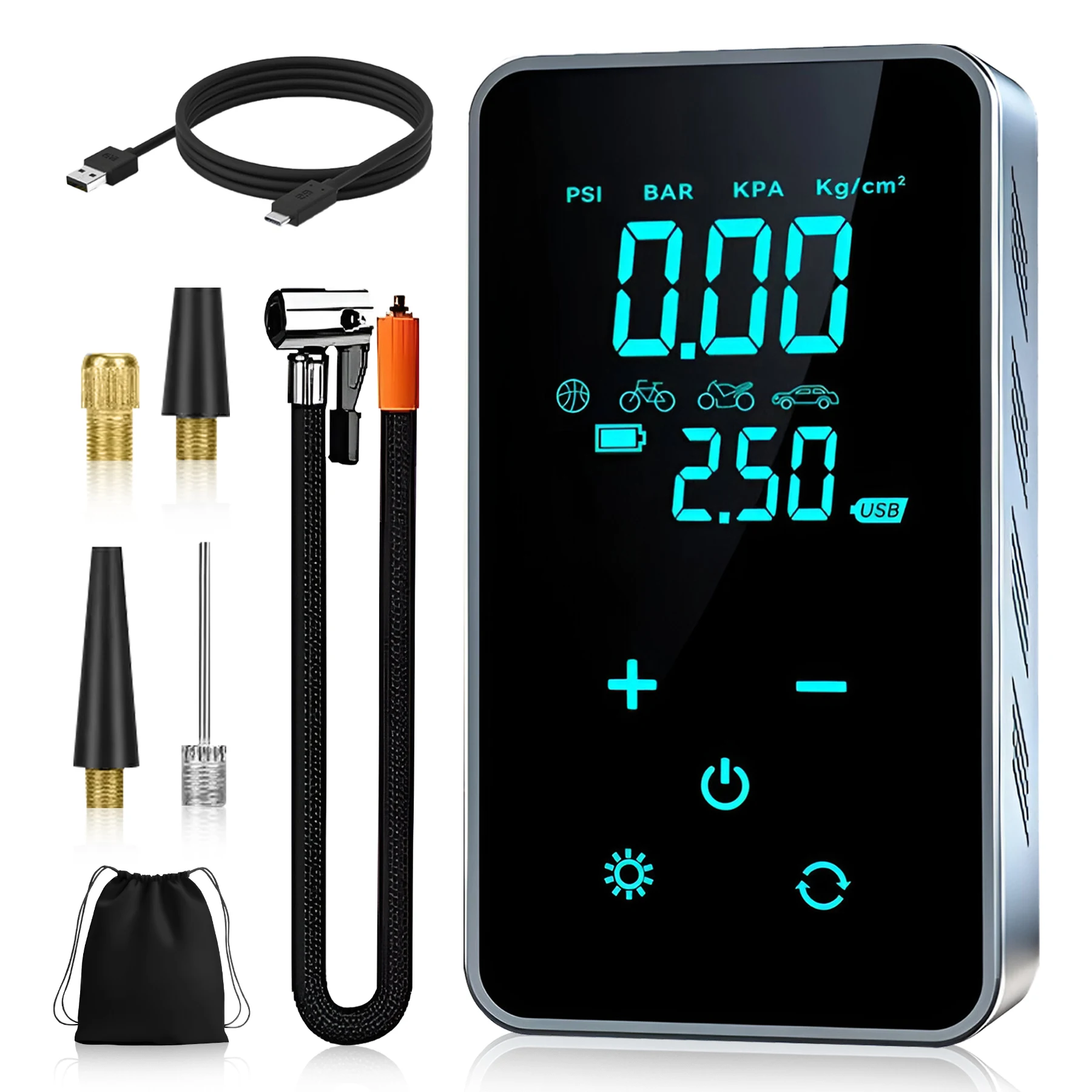 

Wireless Inflation Car Tyre Air Pump Compressor 7.4V 150PSI Multifunctional Electric Air Pump for Car Tires