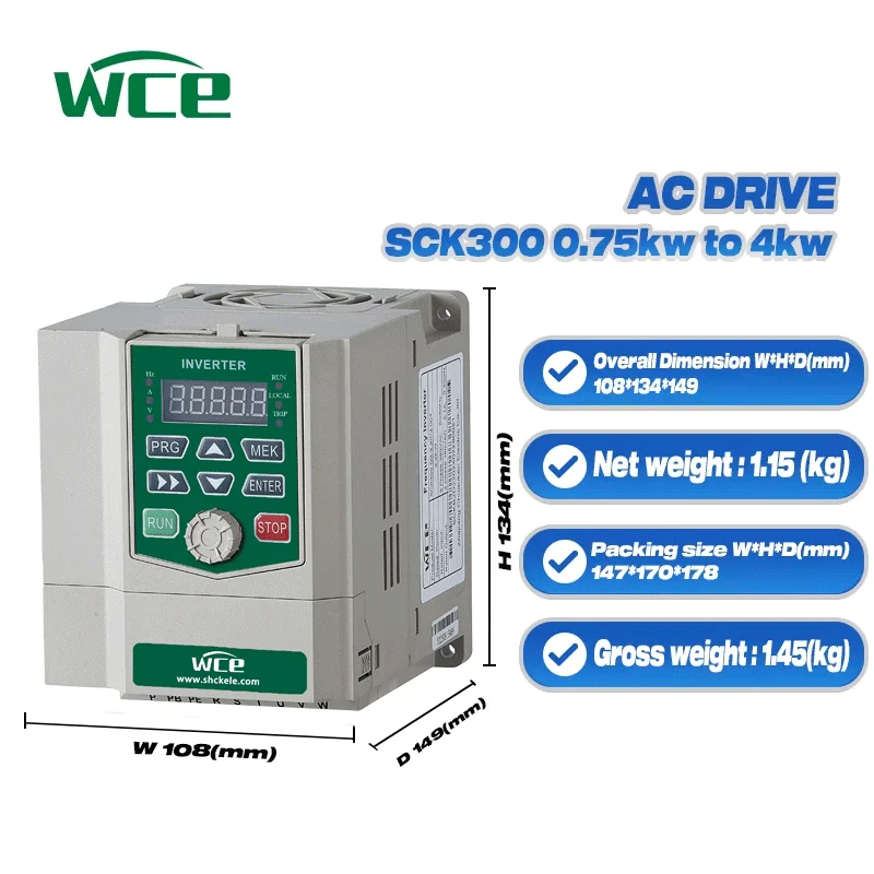 Picture 3: High Quality 3-Phase Variable Frequency Inverter 0.75KW-5.5KW AC Motor Drive Speed Controller 220V-440V