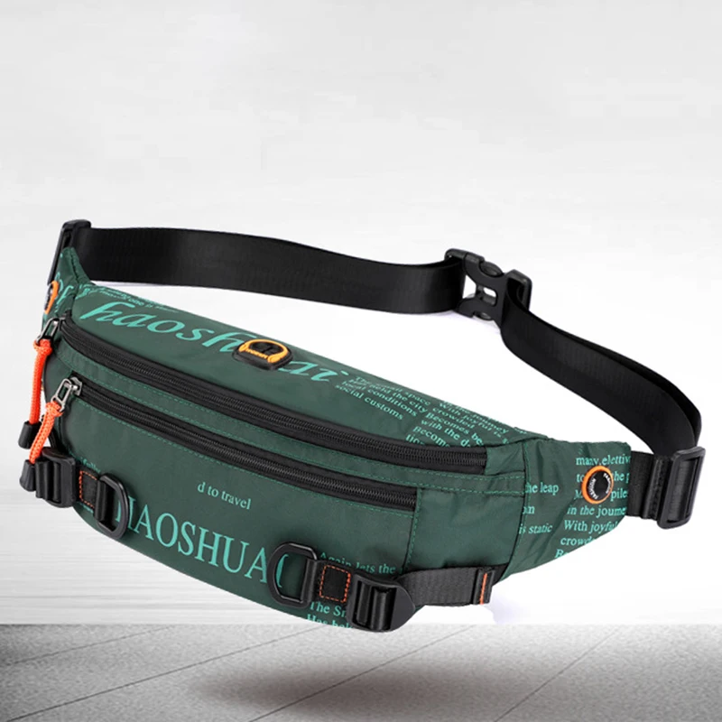 Men's new outdoor waist bag fashionable chest bag fashion camouflage crossbody bag casual sports running close fitting waist bag