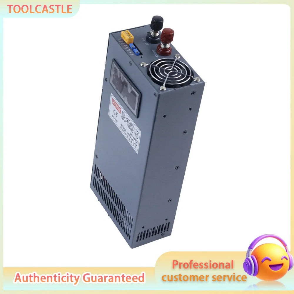 SE-2000W 12V Switching Power Supply, AC 220V to DC 12V Converter, Constant Voltage Current LED Driver with Display