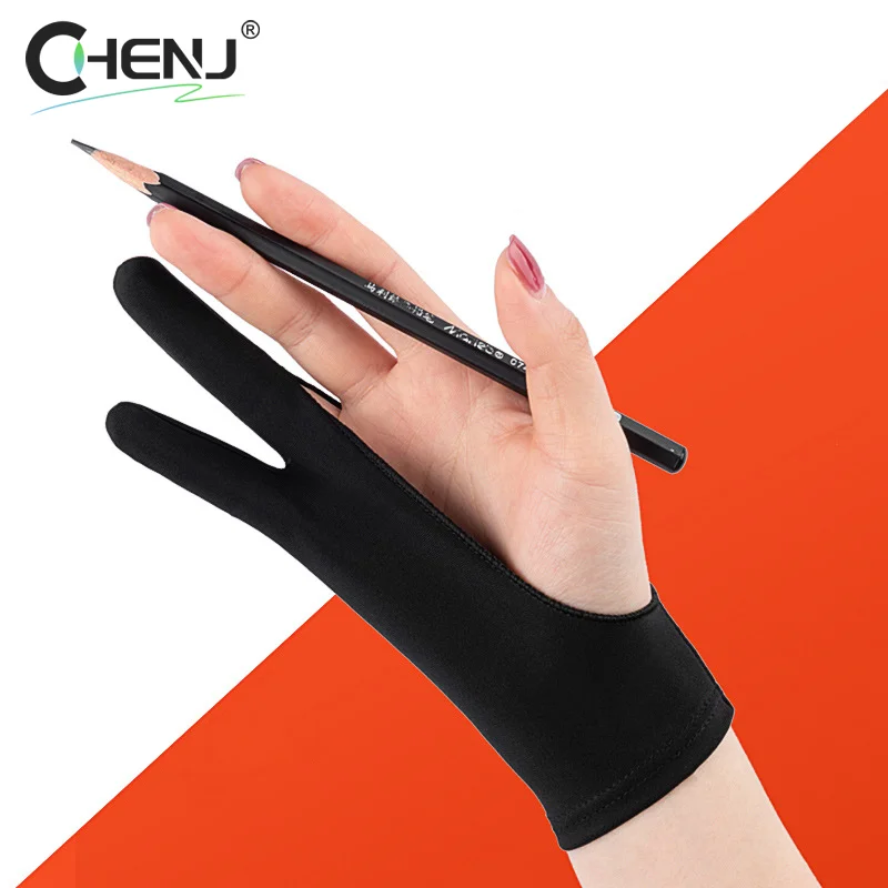 1PCS Anti-touch Two-Finger Hand Painting Gloves For Tablet Digital Board Screen Touch Drawing Anti-fouling Oil Drawing Glove