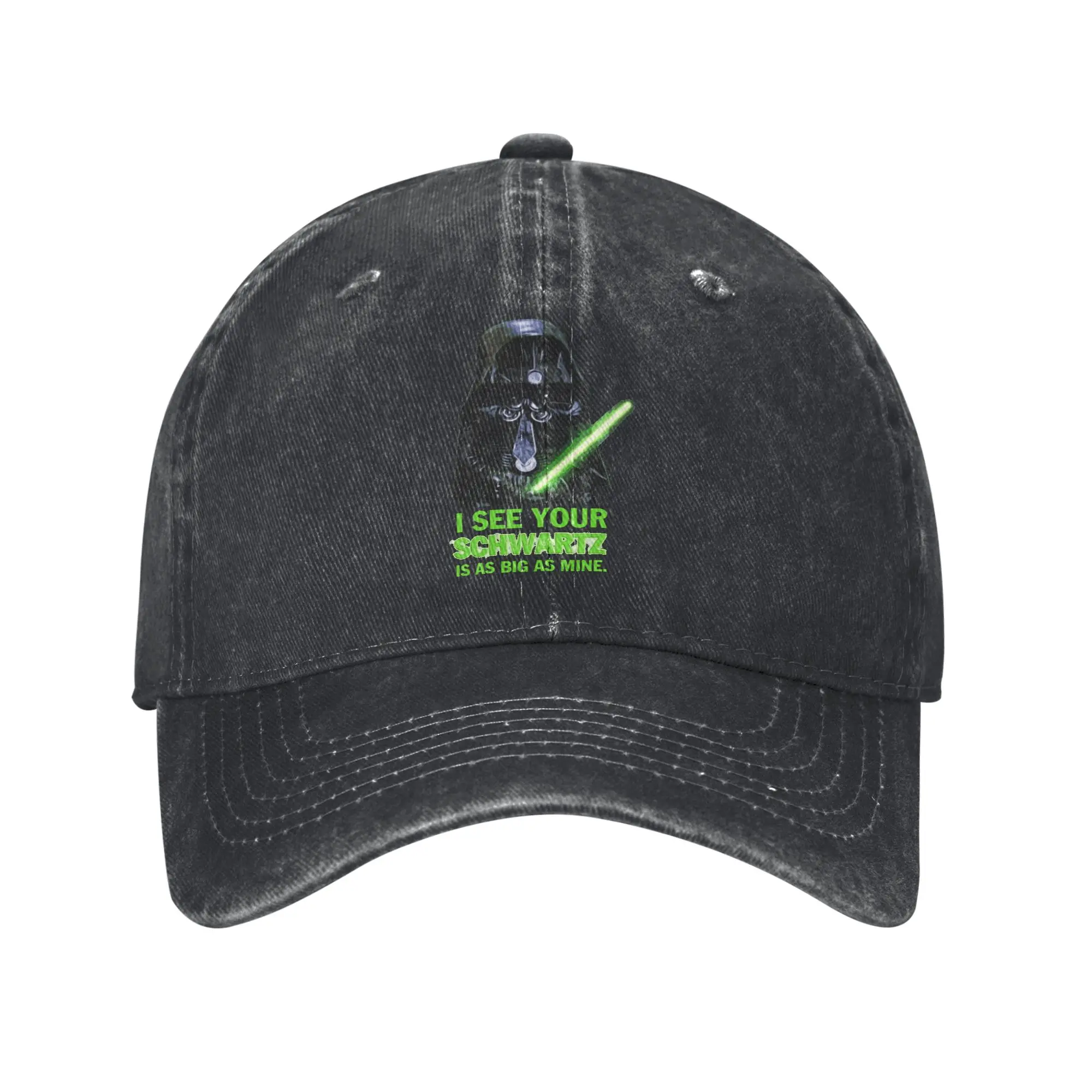I See Your Schwartz is as Big as Mine Spaceballs Baseball Caps Vintage Distressed Washed  Snapback Cap Unisex Adjustable Cap