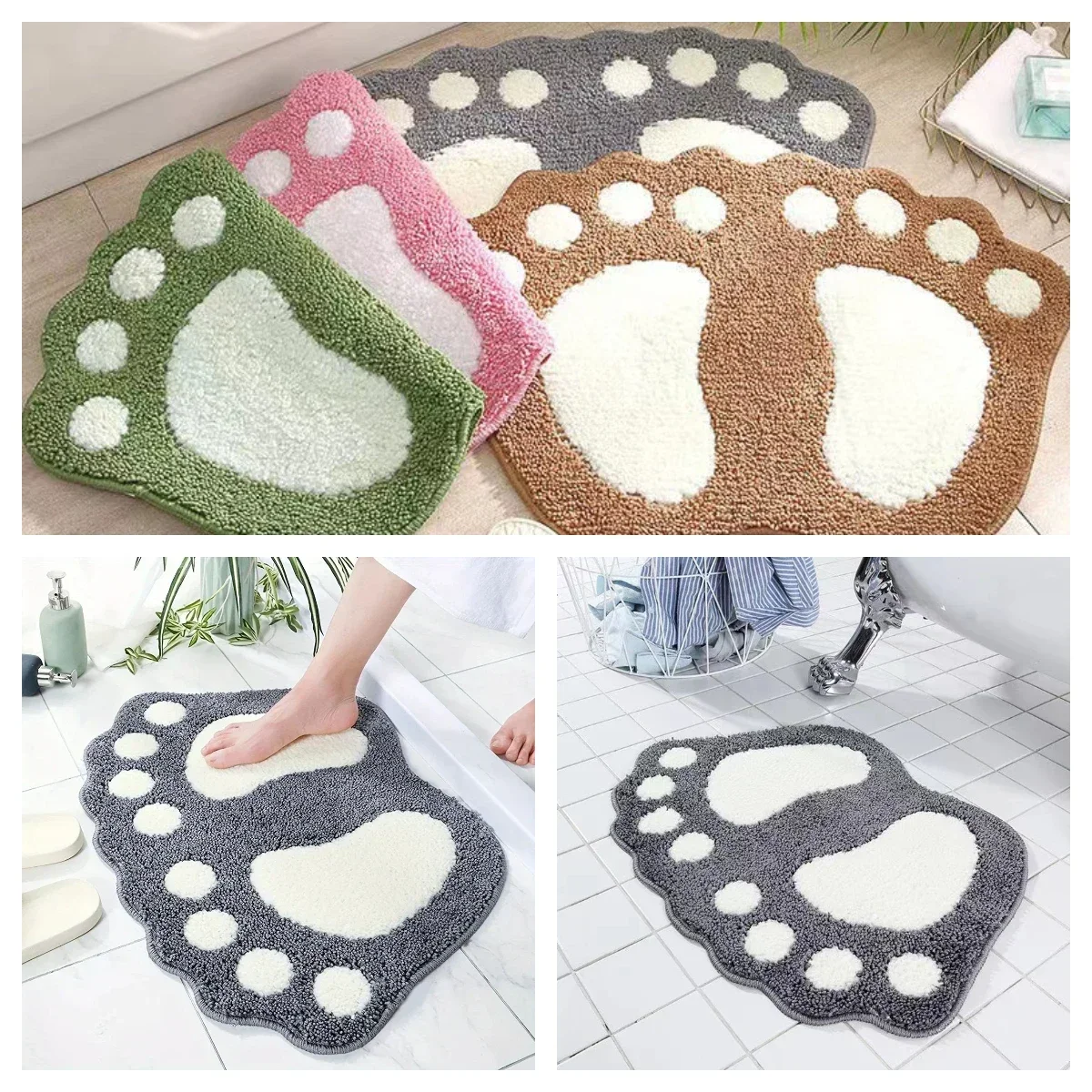 1 Anti Slip Floor Mat, Super Absorbent Ultra-fine Fiber, Soft and Comfortable Bathroom Carpet, Floor Decoration, Household Items