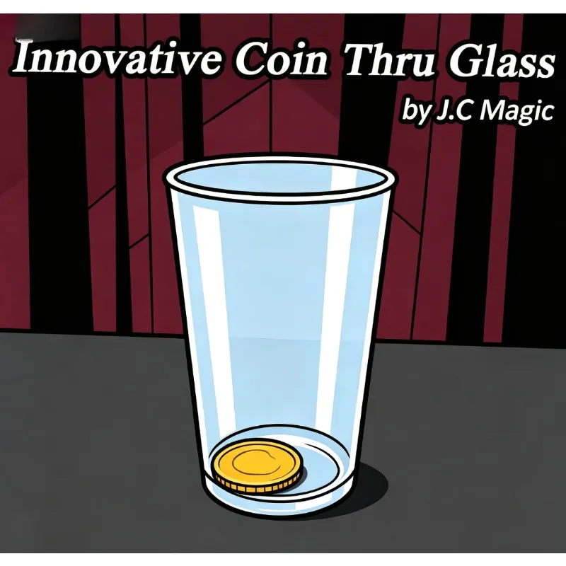 innovative-coin-thru-glass-by-jc-magic-stage-magic-tricks-illusions-comedy-party-magic-show-professional-magician-magia-props