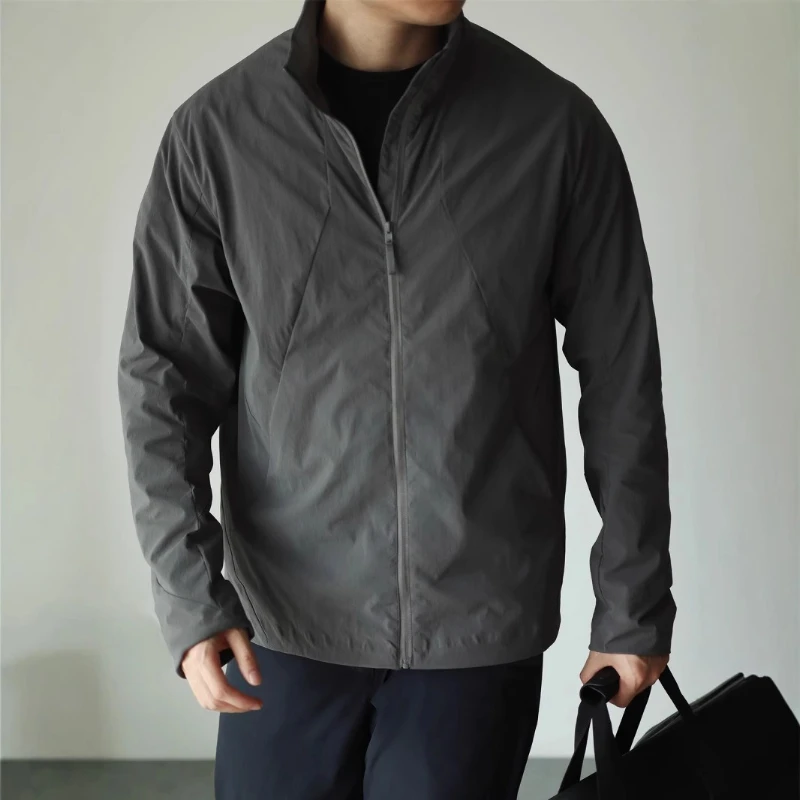 

Men's premium lightweight stand-up collar business jacket