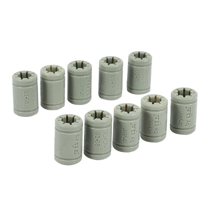 Anet-rodamiento lineal de plástico de 8 Mm, 10 piezas, igual que el rodamiento de bolas de Rj4Jp-01-08 para impresora 3D Anet A8 Prusa I3
