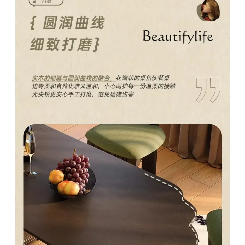 French retro island dining table foldable multi-functional small apartment wall dining table household