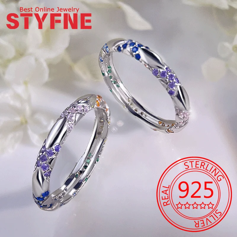 

925 Sterling Silver Women's Dazzling Ring Zirconia Boutique Ring Sterling Silver Jewelry Anniversary Gift Bridal Ring