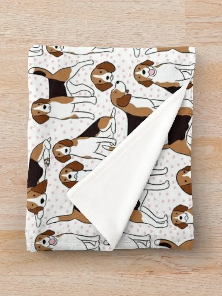 Cute beagle dog pattern Throw Blanket Large Camping Blankets