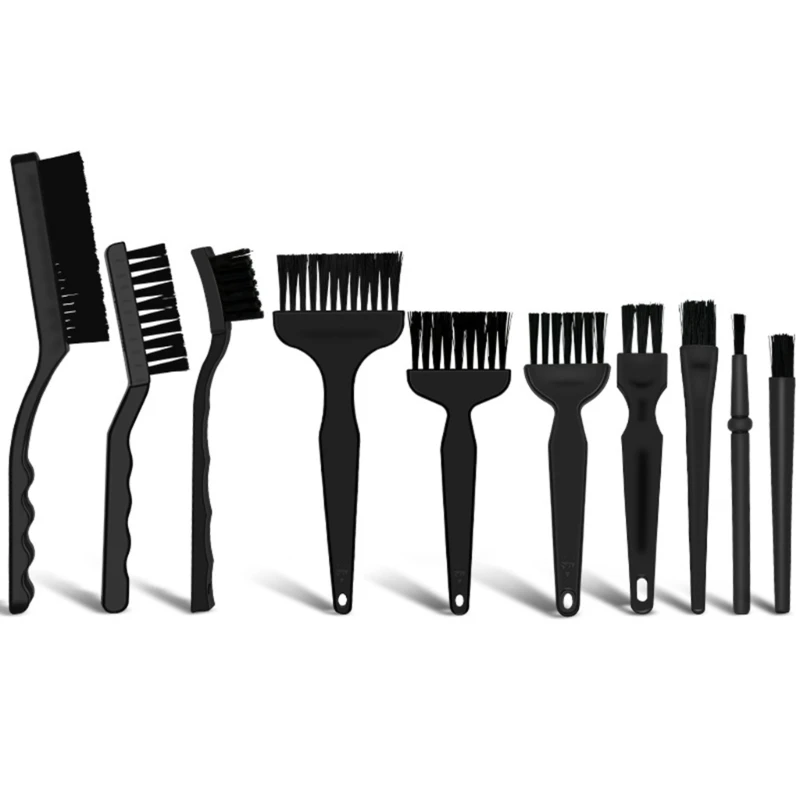 10Piece Anti static Brush Set for Computer Motherboards Keyboards Cleaning Tool