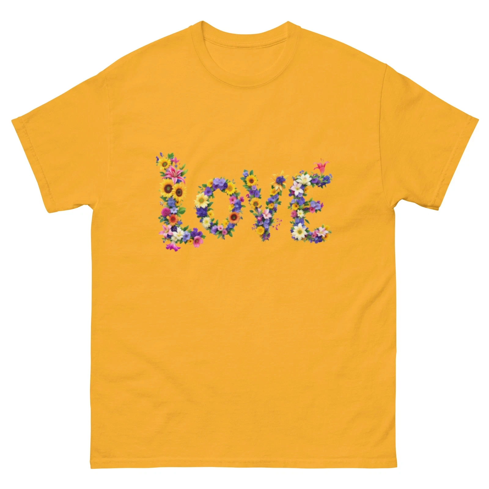 

Flower Love Graphic Printing Summer Autumn Winter Luxury Brand Pure Cotton Men's and Women's T-shirts Short Sleeves Outdoor