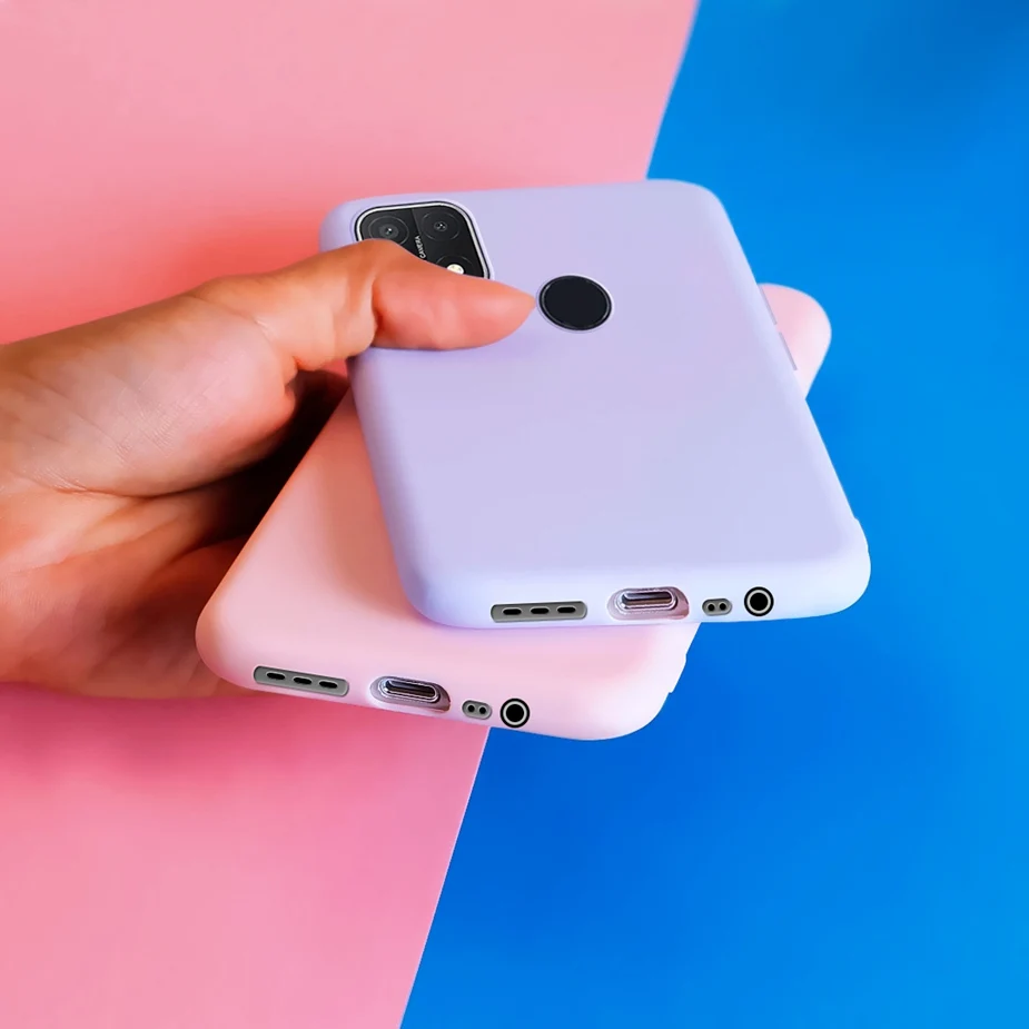 For Oppo A15 Case Oppo A15s Cute Candy Silicone Matte Back Cover For Oppo A15 CPH2185 Phone Cases OppoA15s A 15 s CPH2179 Bumper