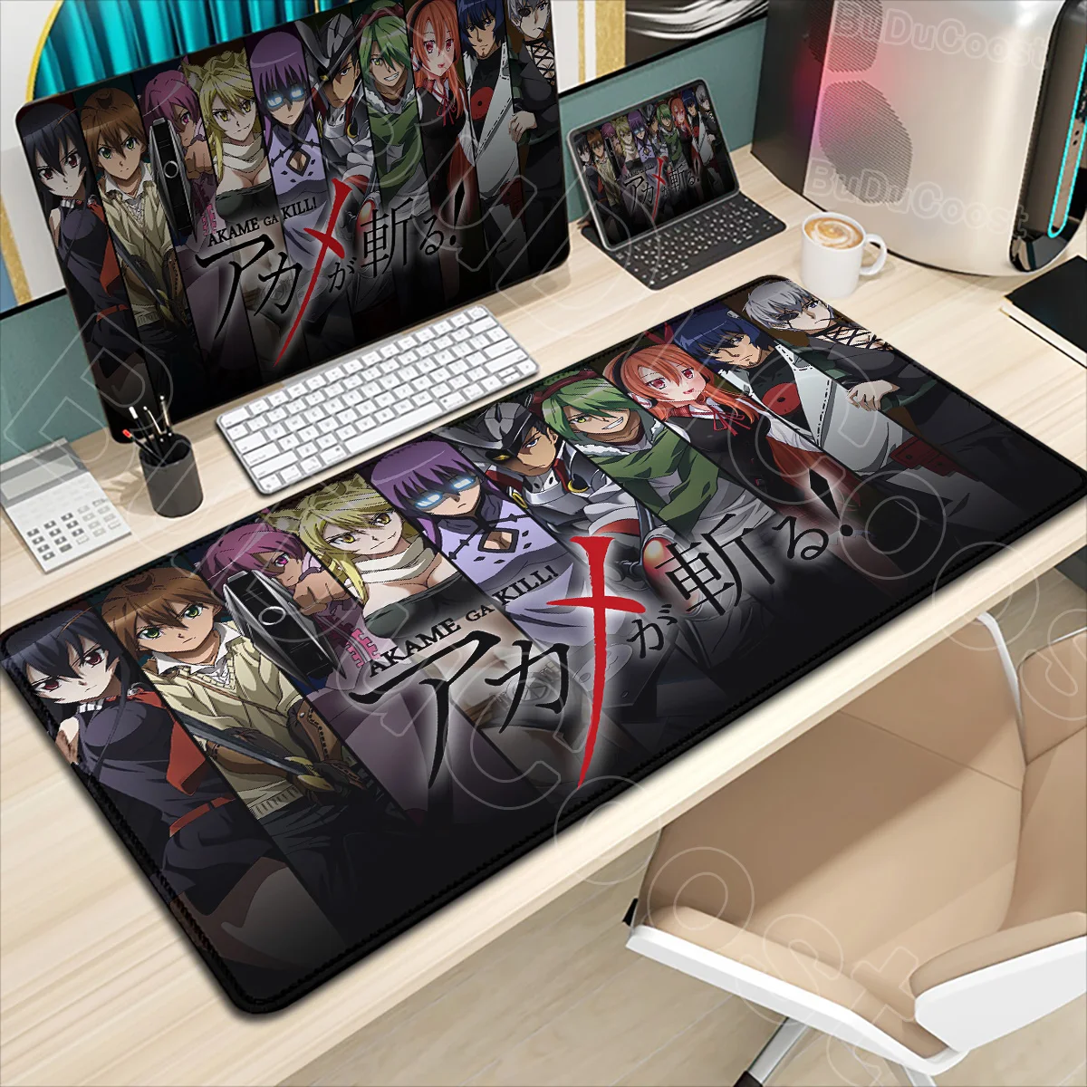 HD Printing Anime Akame Ga Kill Gaming Mouse Pad Non-slip Rubber Desk Mat Gamer Large Xxl 900x400mm Premium Kawaii Girl Mousepad