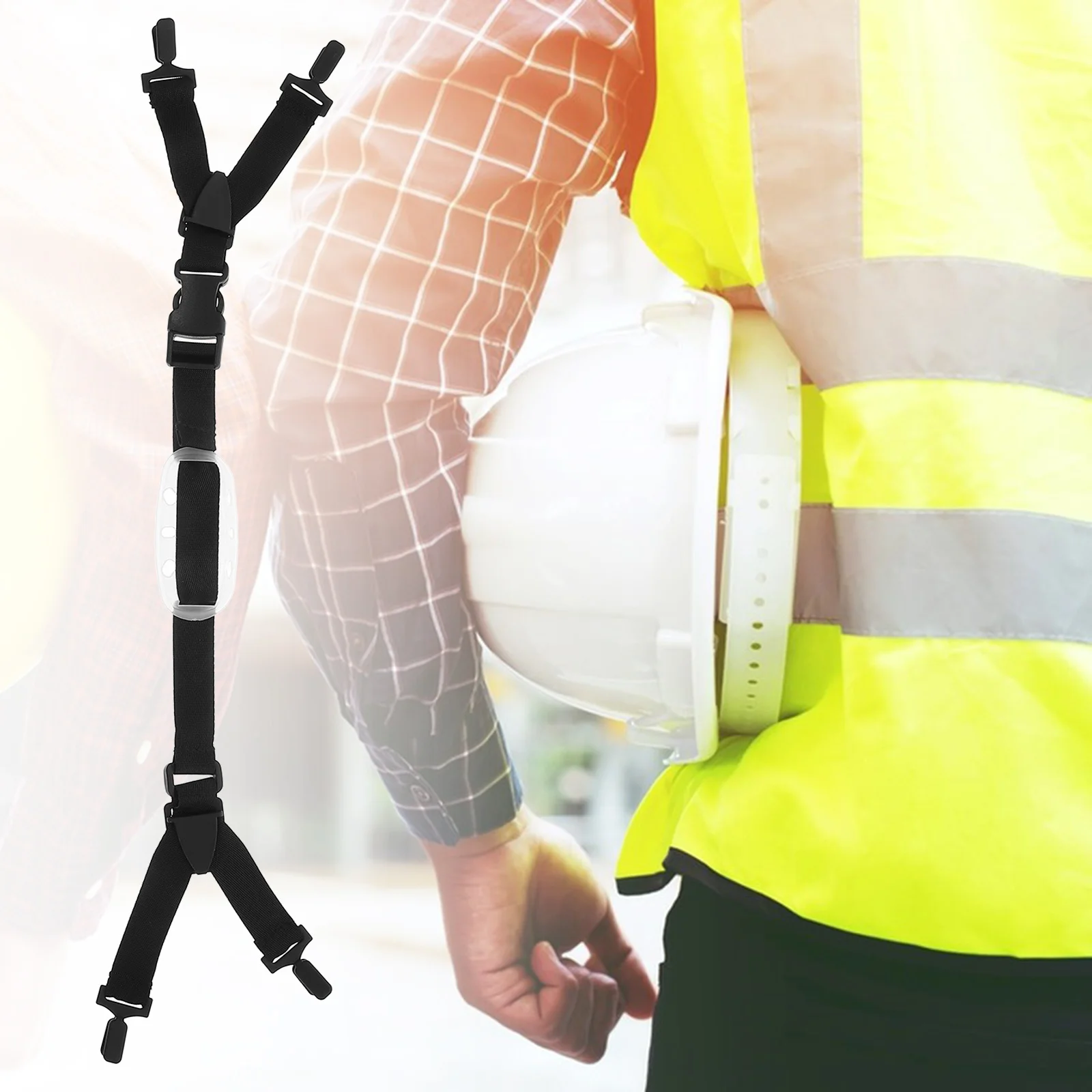 

2pcs Safety Chin Strap Adjustable Hard Hat Chin Support Non-Slip For Construction Motorcycle Football Youth Adult Use