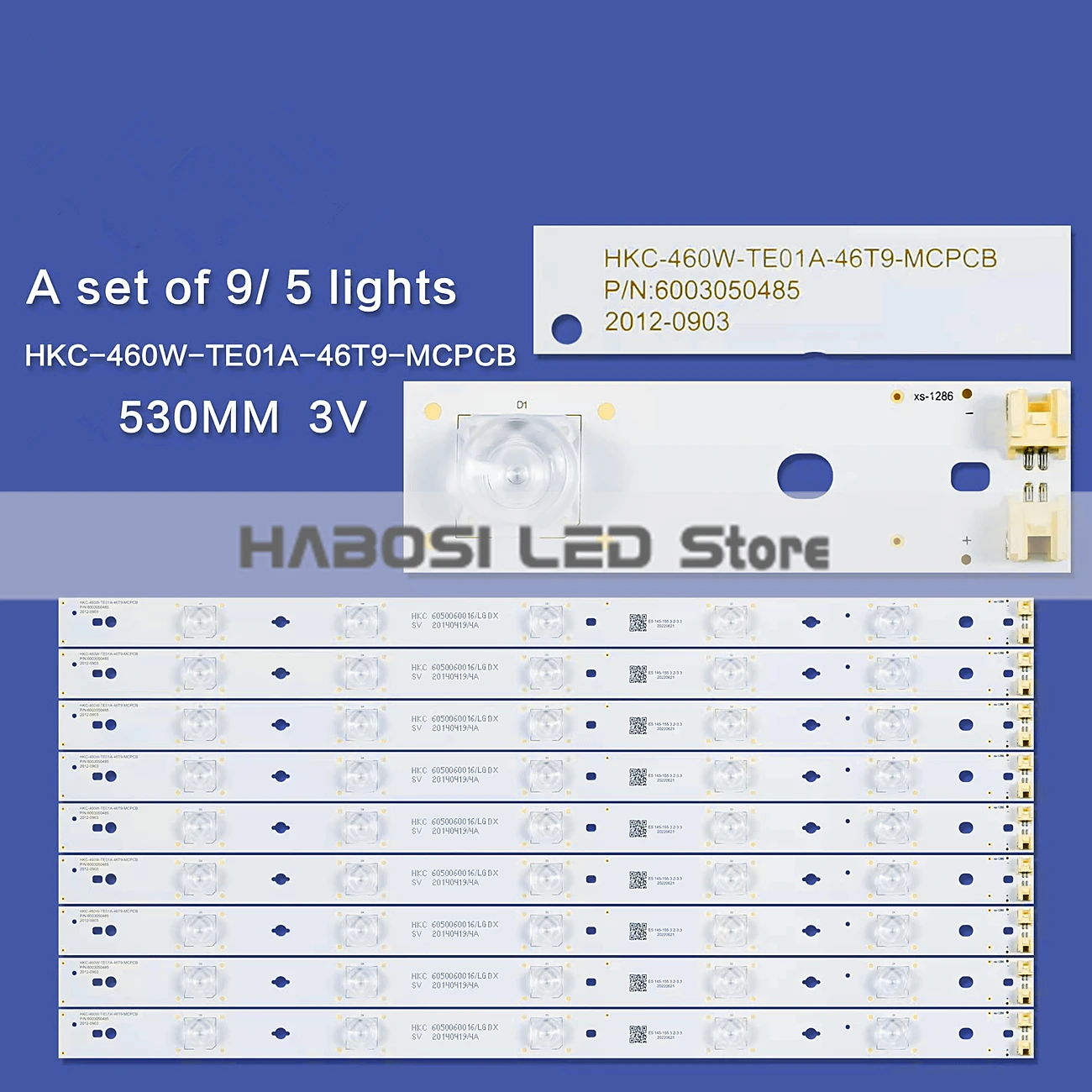 9pcs HKC 460W TE01A 46T9 MCPCB P/N 6003050485 STV LC46500FL LE116N8FM LE127S14SM 46CE536BLED F46PA500 LSC460HJ02 W V460HK2 PS1