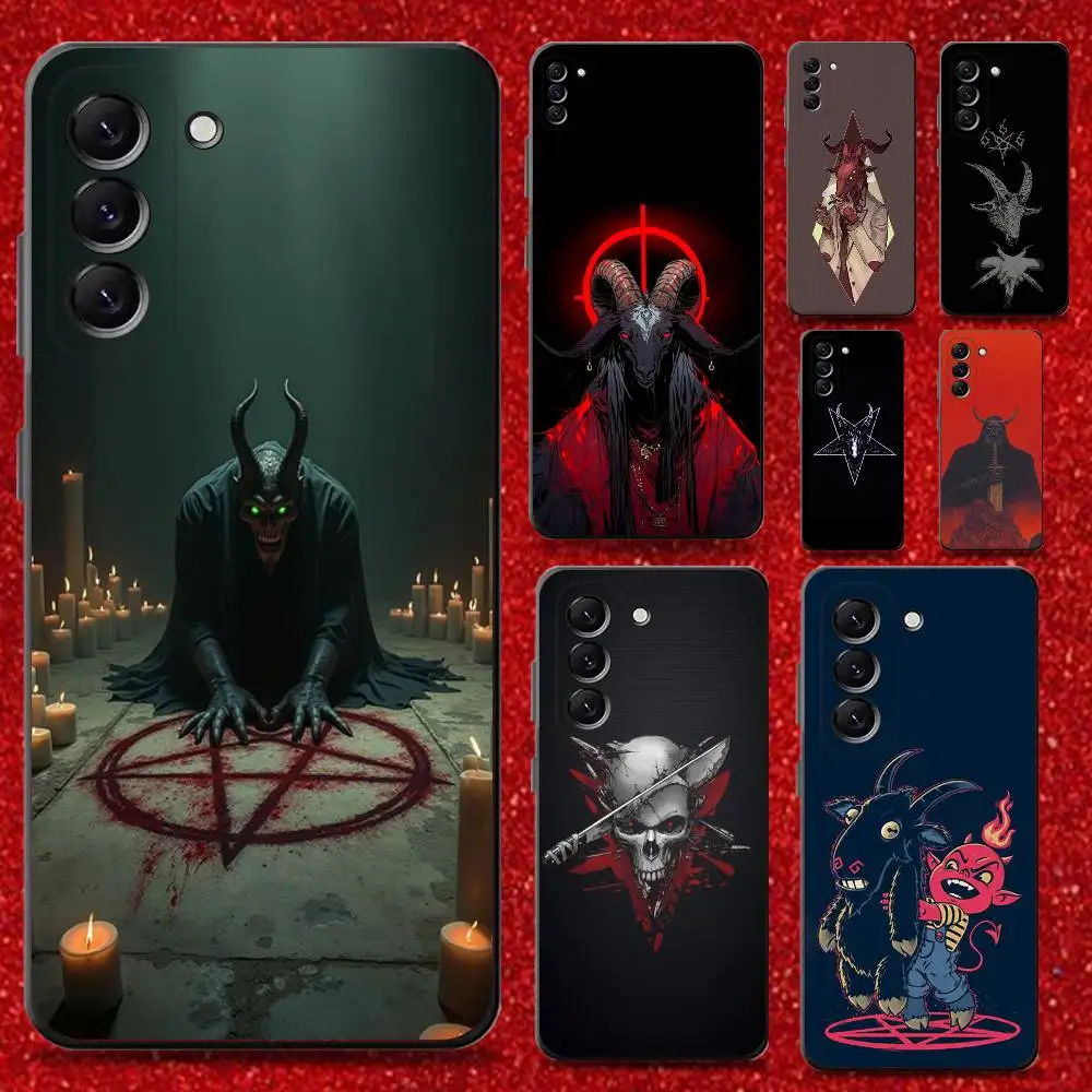 

Satanic Goat Satan Devil Phone Case For Samsung Galaxy A13,A21s,A22,A31,A32,A52,A53,A71,A80,Soft Black Shell