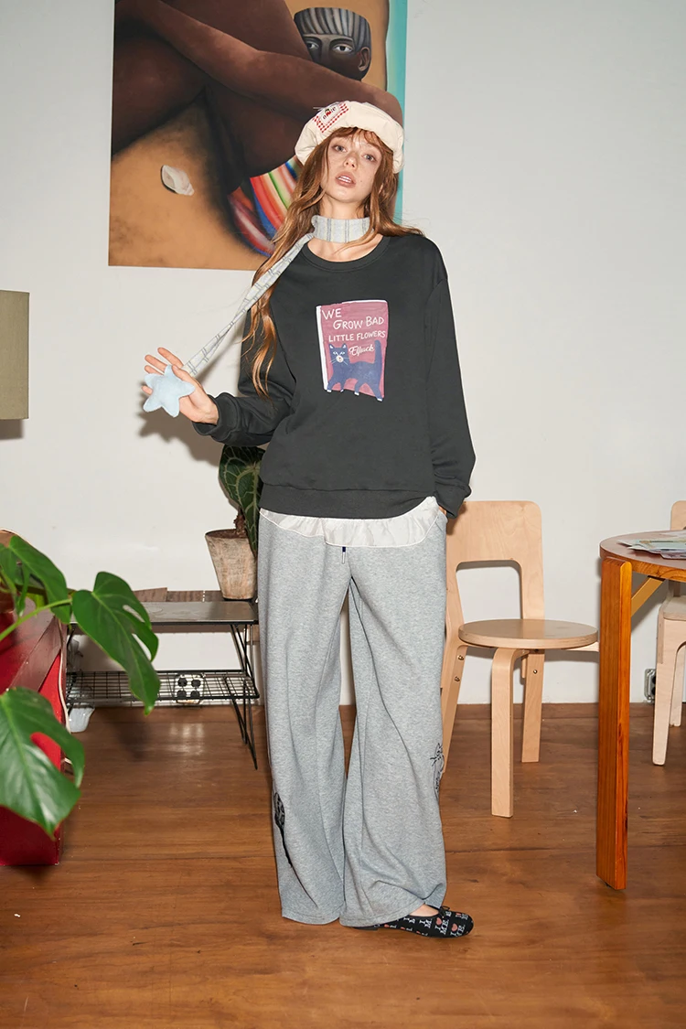 ELFSACK Damen-Sweatshirt mit Grafik- und Slogan-Print, Alltags-Outdoor-Oberteil – Detail 12