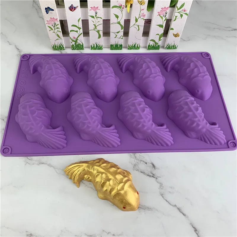 Goldfish Carp More Than Handmade Soap Mold Silicone Chocolate Mold DIY Cake Decoration Baking Mold