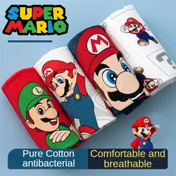 4pcs Kaiwail Super Mario Bros Boxer Underpants Cotton U Pouch Bulge Underwear Cartoon Shorts Kids Cute Breathable Boxer Pants