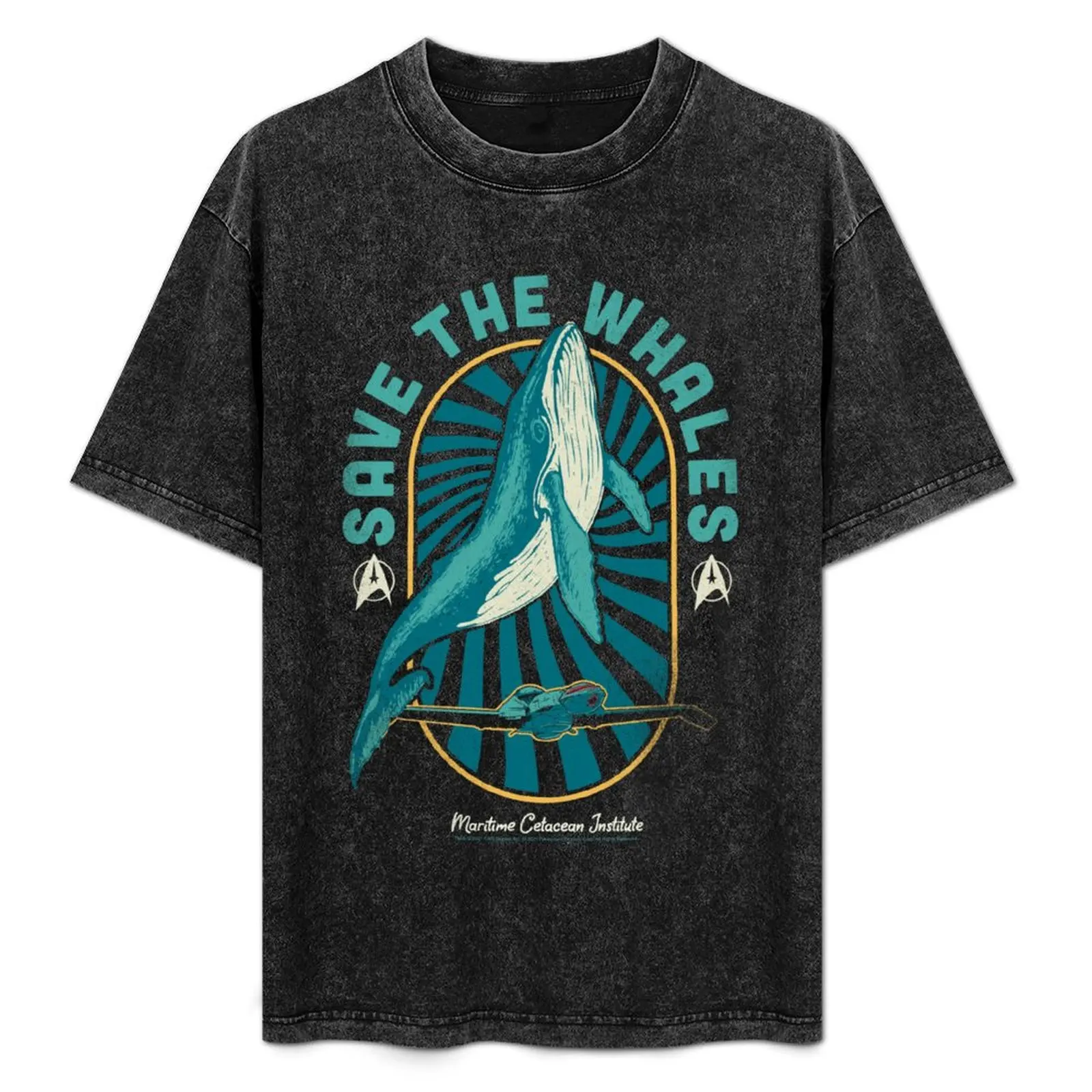 

Star Trek IV: The Voyage Home Save The Whales Logo T-Shirt vintage clothes funny shirt cotton men clothings