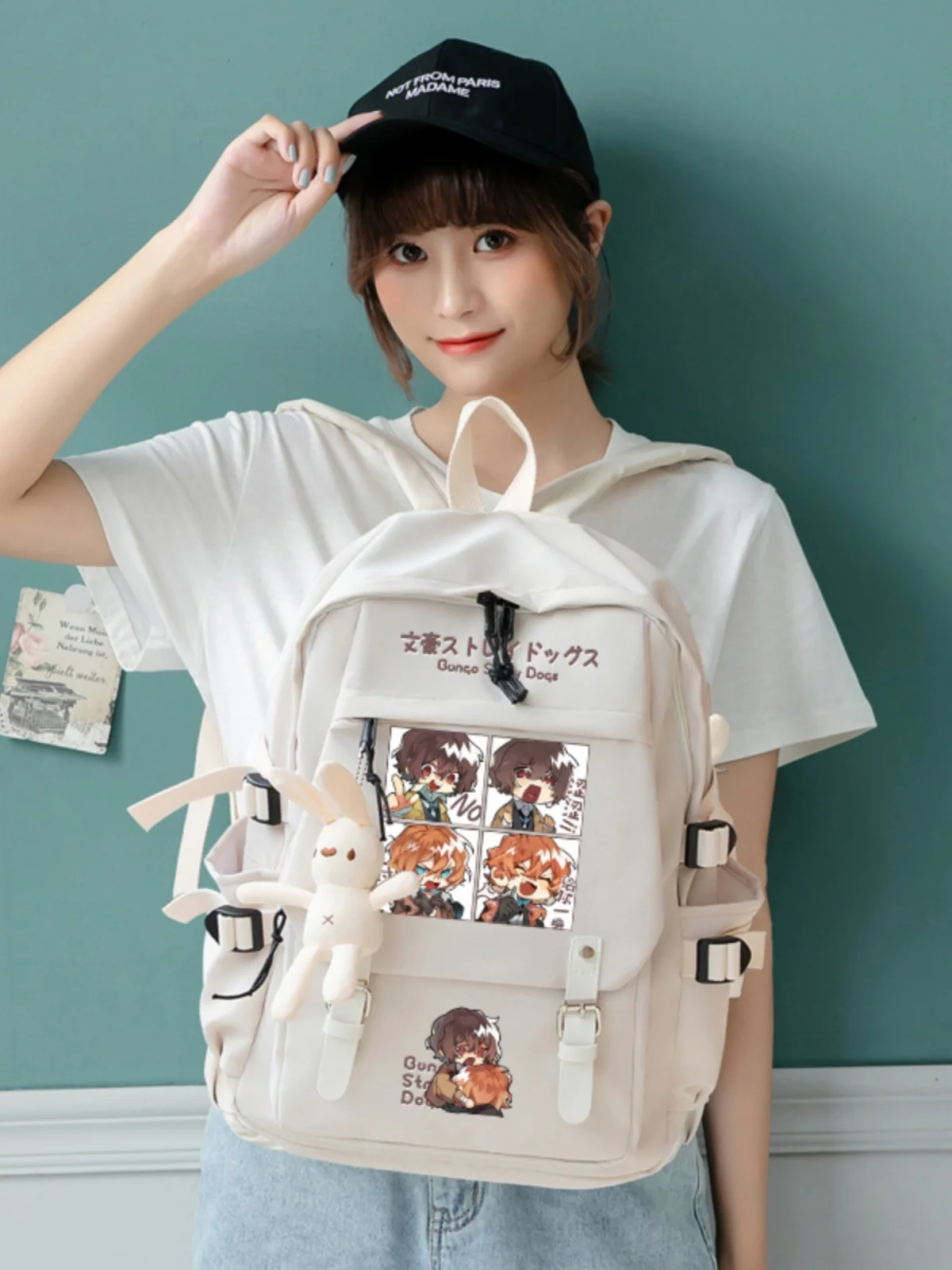 

Anime Dazai Osamu Backpack School Book Bag Student Mochila Cosplay Girls Boys Teenagers Shoulder Travel Bags