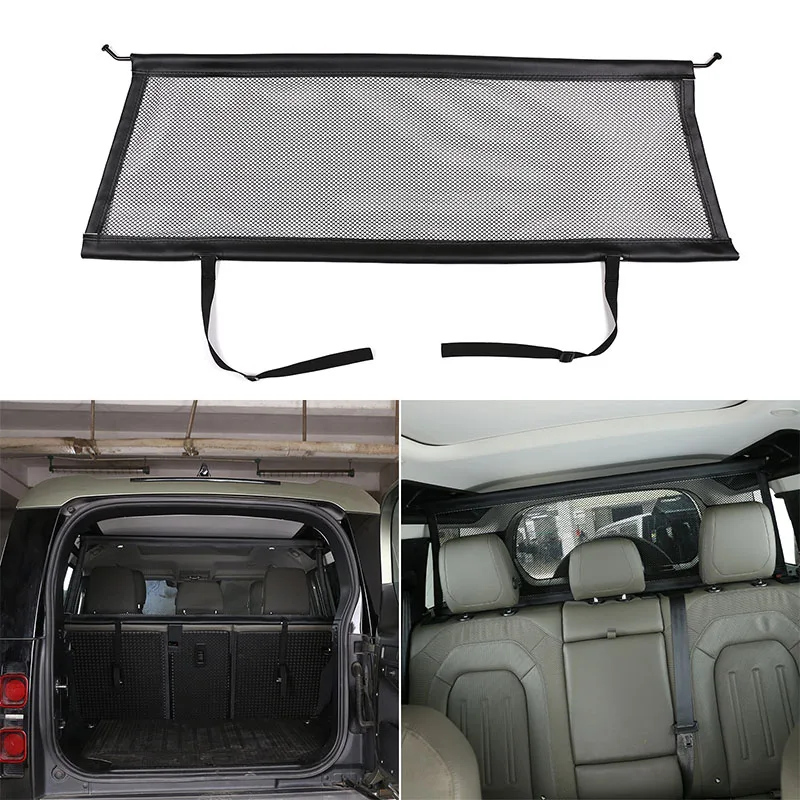 For Land Rover Defender L663 110 130 2020-2026 Car Isolation Pet Barrier Mesh Rear Luggage Safety Pet Protection Meshunk Net