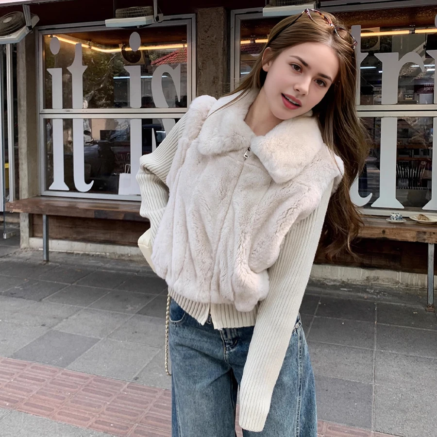 Nuovi cappotti di pelliccia di coniglio naturale da donna lungo vera pelliccia di coniglio Rex cappotto di pelliccia caldo invernale Le donne più vendute