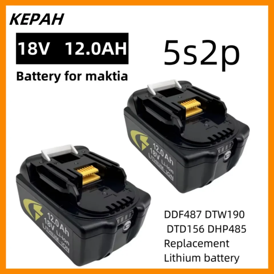 BL1860B Makita li-ion Battery 100% compatible for Makita 18V power tools DDF487 DTW190 DTD156 DHP485 Replacement Lithium battery