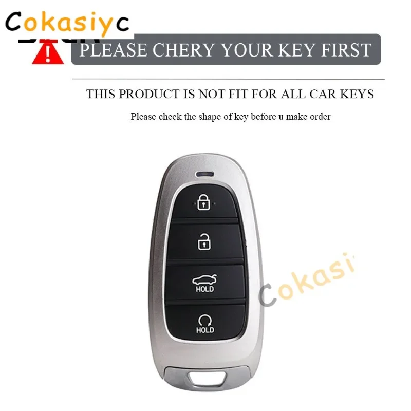 4 Button TPU Car Smart Key Case Cover For Hyundai Santa Fe Tucson 2022 NEXO NX4 Atos Solaris Prime 2021 Auto Shell Fob Keychain