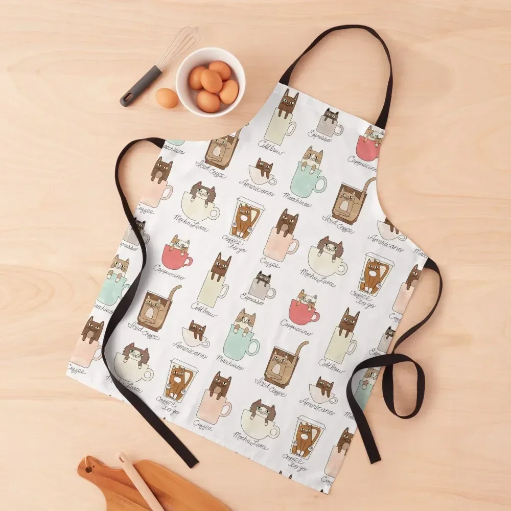 

Coffee Cats Apron Kitchens Woman Home Supplies Household Items Useful Kitchen And Household Goods Apron