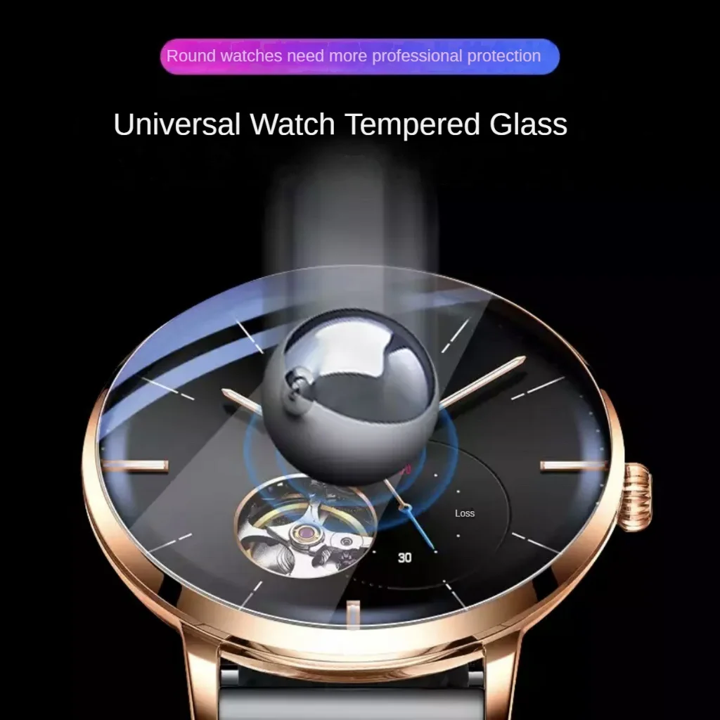 2PCS Universal 34/35/35.5/36/37/38/39/39.5/40/41/42/43mm Smart Watch Tempered Glass Protector HD Clear Anti-Fingerprint