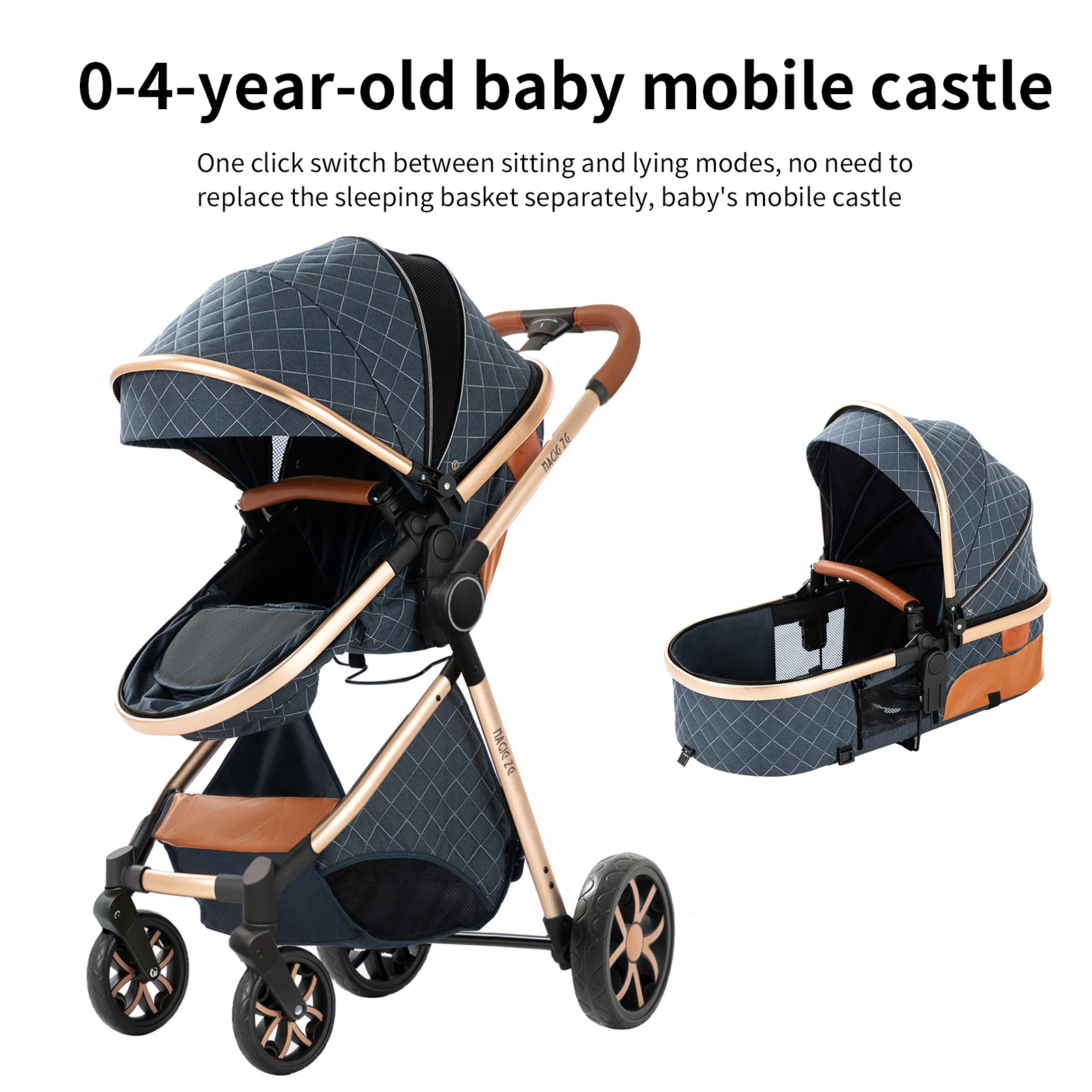Stroller Buggies Strollers Baby Car Light Baby Stroller Travel System Newborn Baby Pram for Baby Accessories with Raincover image 6