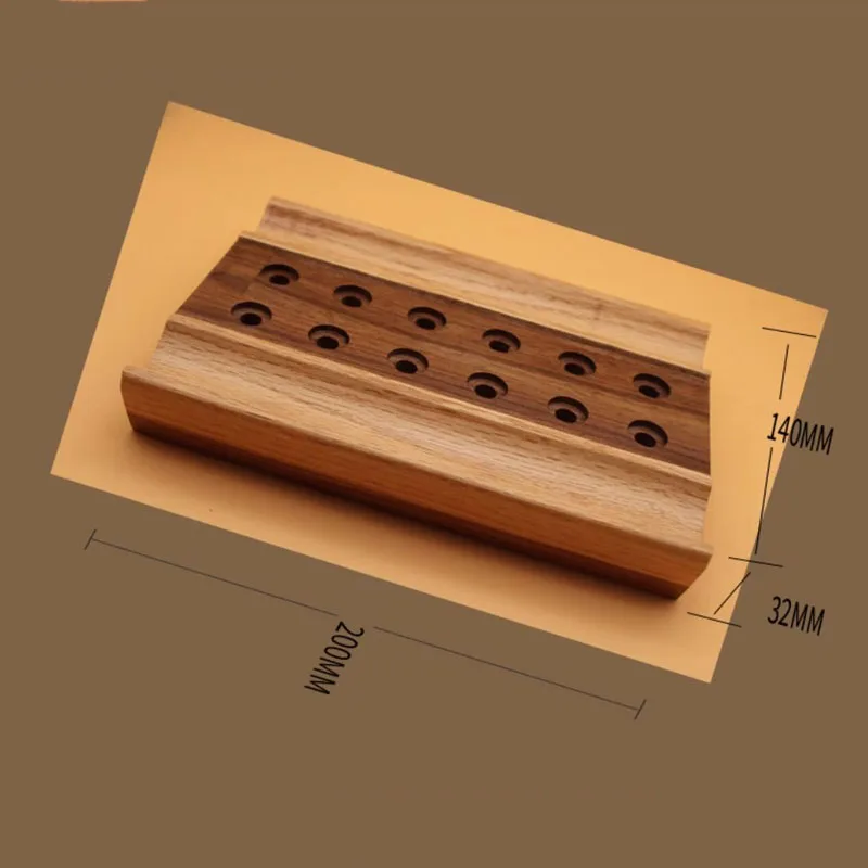 DIY handmade leather craft tool storage rack black walnut + red oak leather electric creasing machine