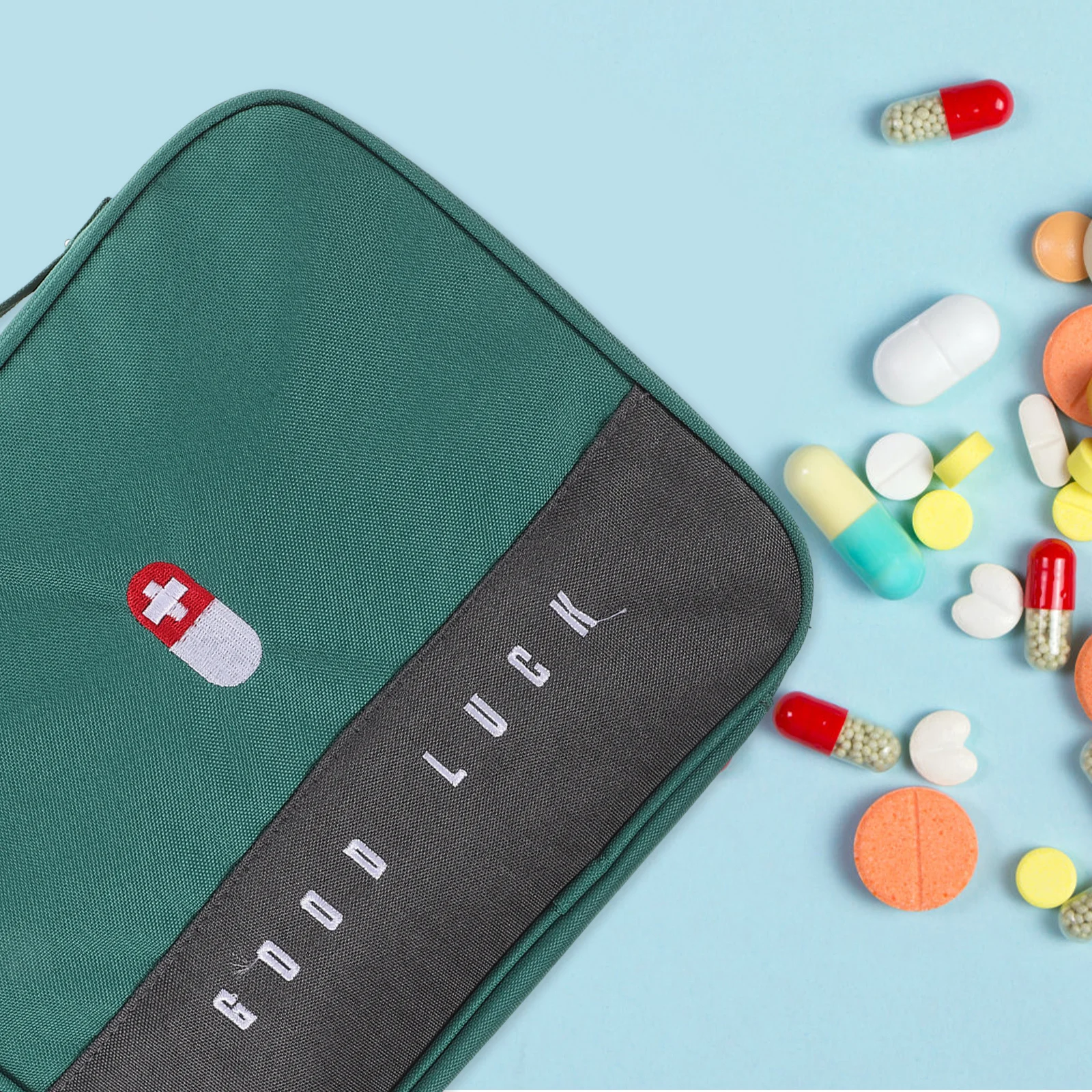 حقيبة الإسعافات الأولية المحمولة الطبية المنظم متعددة الشبكات الطب المنزلي حقيبة التخزين السفر في الهواء الطلق الطب الحقيبة مقاوم للماء