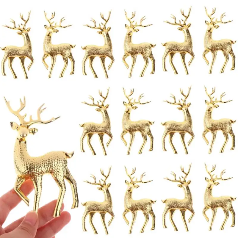 Plastic Artificial Simulation Sika Deer Reindeer Fairy Tale Garden Props Animal Statue Home Elk Shop Display Cabinet Ornaments